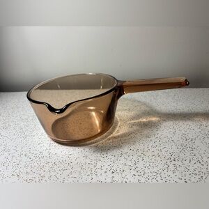 Small vintage Corning Vision saucepan with pour spout